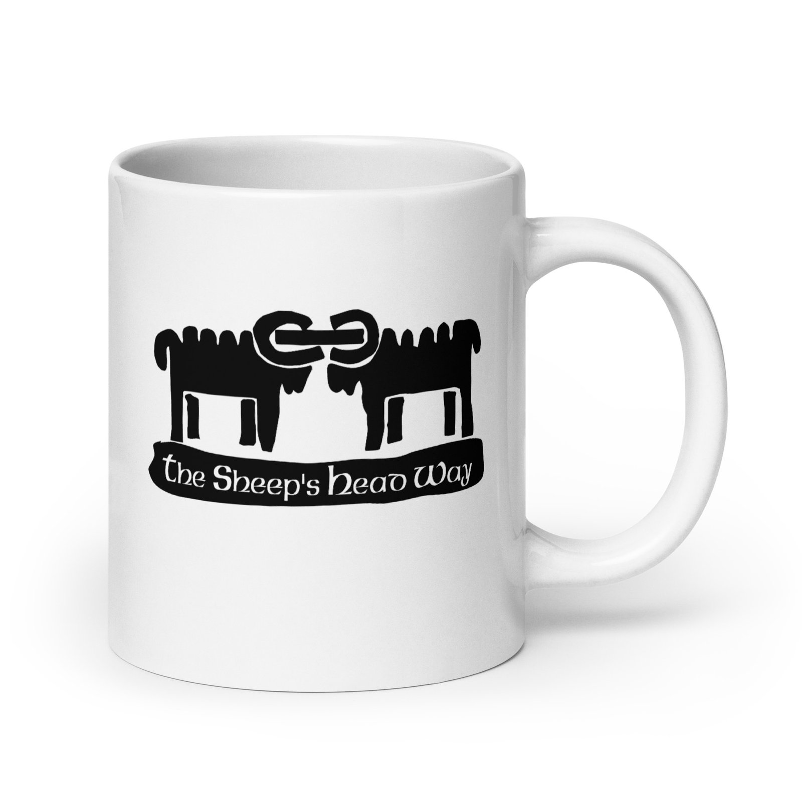 White glossy mug